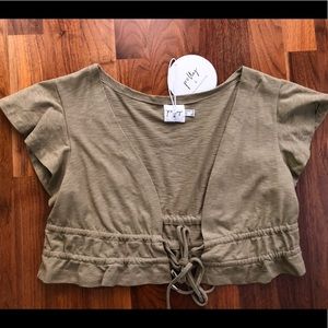 PRINCESS POLLY || Jamison Reid Crop Top Khaki
